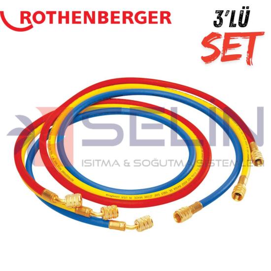 ROTHENBERGER GAZ ŞARJ HORTUMU 3’LÜ SET 180 CM NO:1500000033