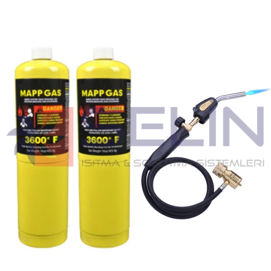  2 ADET MAAPS GAS 453 GRAM + MAAP GAS BAŞLIĞI HORTUMLU