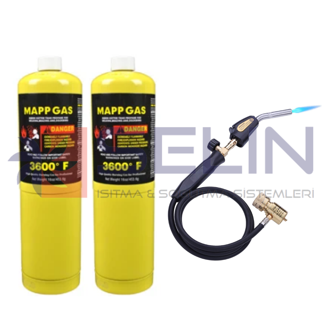 2 ADET MAAPS GAS 453 GRAM + MAAP GAS BAŞLIĞI HORTUMLU